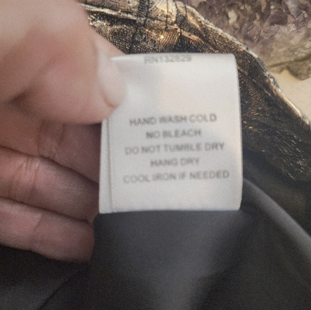 LOVERS + FRIENDS STRAPLESS GOLD JAQUARD MINI DRESS BACK ZIPPER SIZE XS - Picture 10 of 15